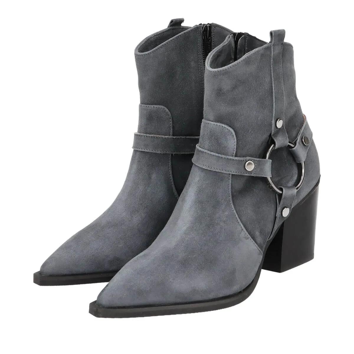 Thumbnail - Thea Mika Stiefeletten - Cowboy Boots - Gr. 37 (EU) - in Grau - für Damen