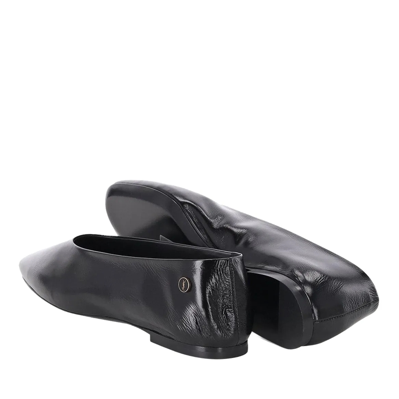 Saint Laurent Schnürschuhe Ballerinas aus Glattleder schwarz(Image 2)