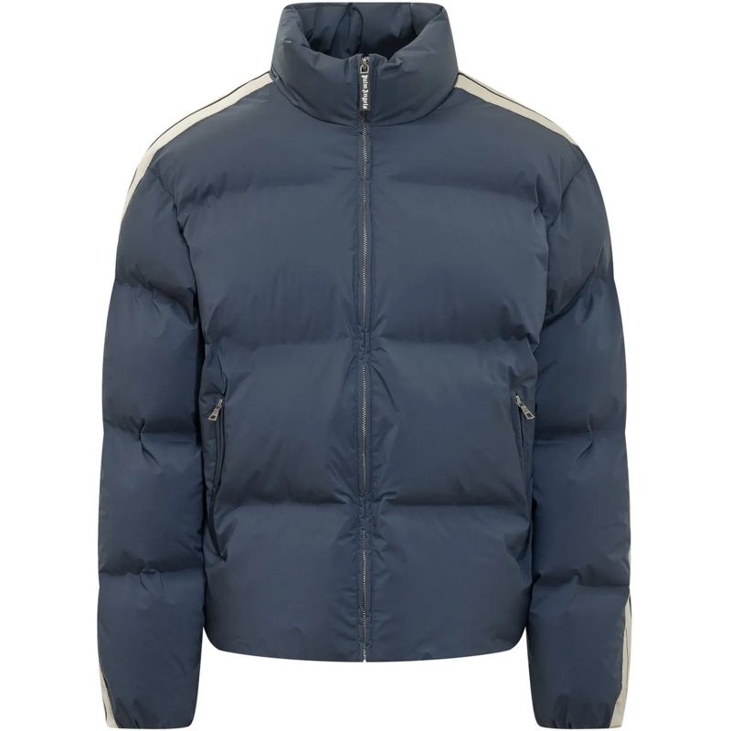 Palm Angels Daunenjacke Piumino con Zip Collo Alto e Logo dunkelblau