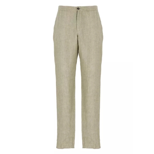 Zegna Green Zegna Linen Trousers Green 