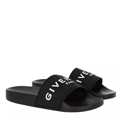 Givenchy Rubber Slide Sandals Black Slip-in skor