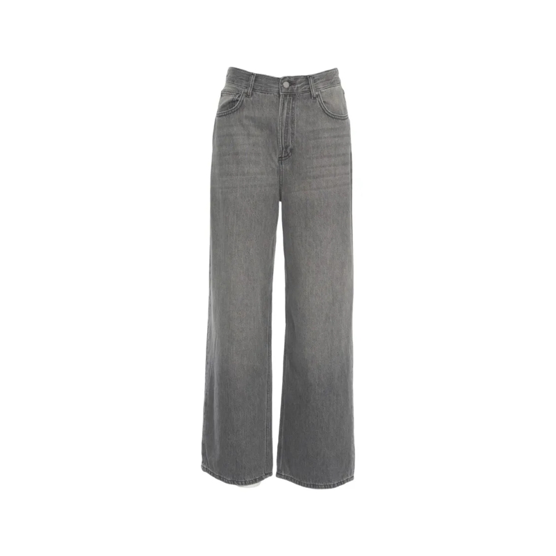LIU JO Jeans Medium-Gray Loose Fit Jeans With Five-Pocket Desig Grey