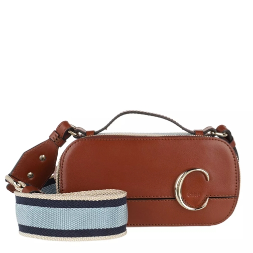 Chloé C Shoulder Bag Leather Sepia Brown Crossbodytas