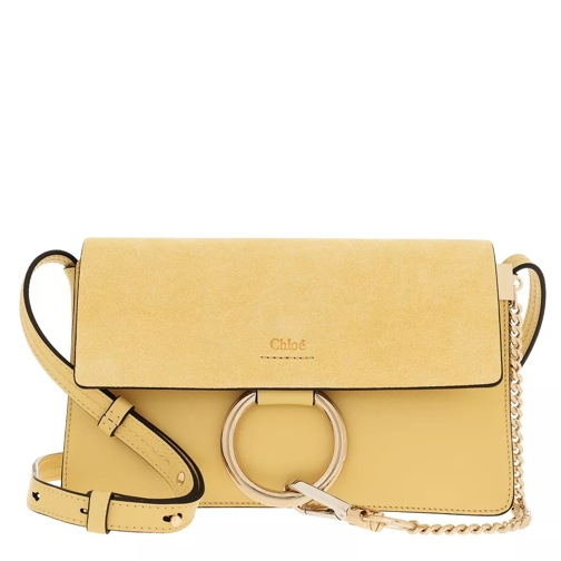 Chloé Faye Shoulder Bag Small Leather Yellow Cross body-väskor