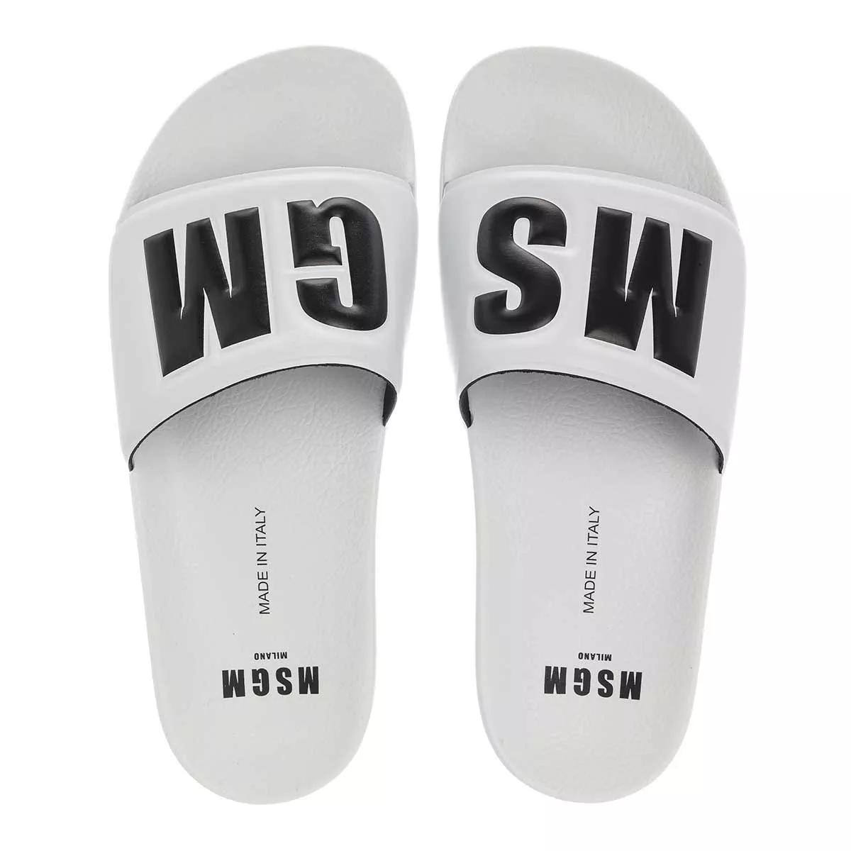 msgm sandales, slides en blanc - pour dames