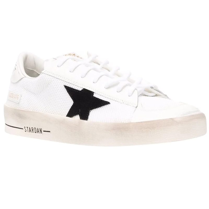 Golden Goose Low-Top-Sneaker Stardan Net Upper Shiny Leather Toe And Heel Suede Grey(Image 5)