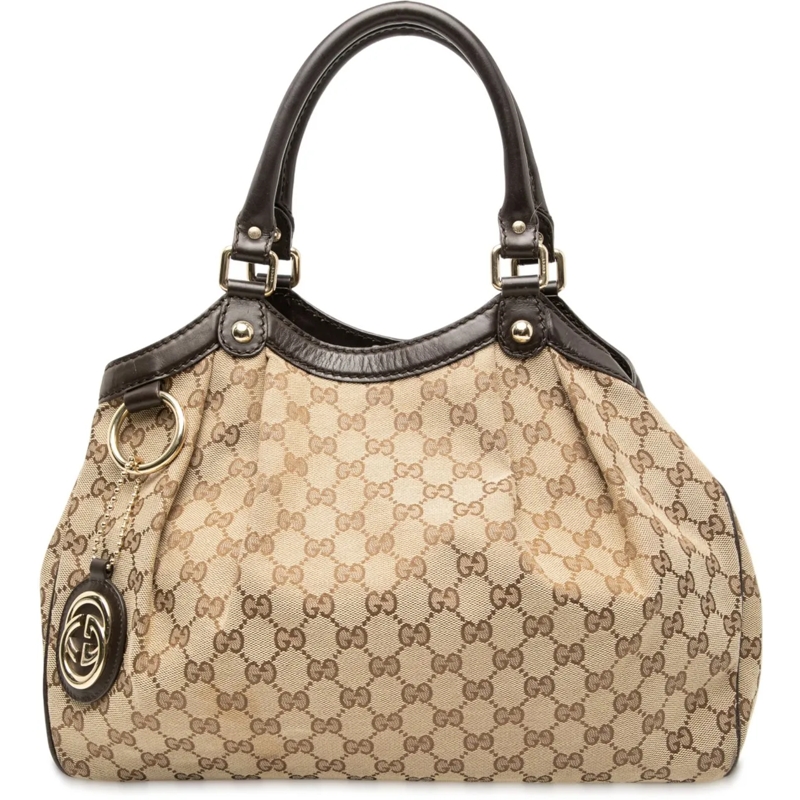 Gucci Shopper Medium GG Canvas Sukey Tote braun