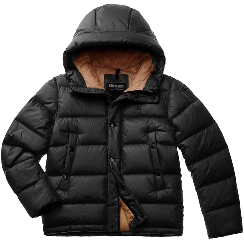 Blauer Doudoune Coats Black schwarz