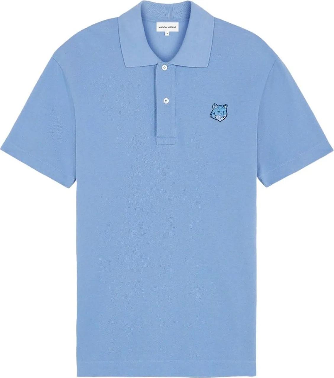 Thumbnail - Maison Kitsune - Bold Fox Head Logo Polo Shirt - Größe L - blue