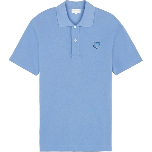 Maison Kitsune  Bold Fox Head Logo Polo Shirt blau