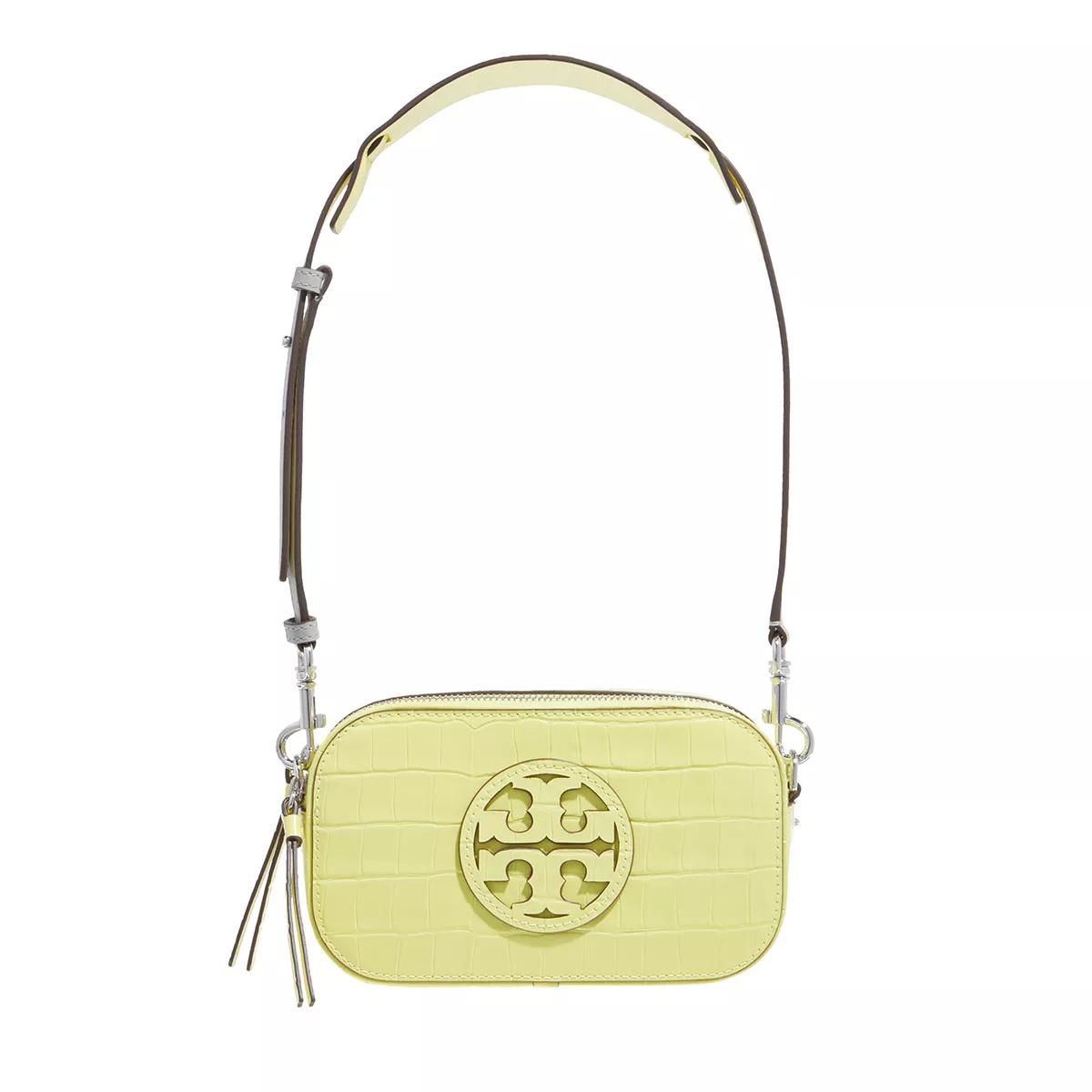 Tory Burch Crossbody Bags - Miller Croc Embossed Mini Crossbody Bag - Gr. unisize - in Gelb - für Damen