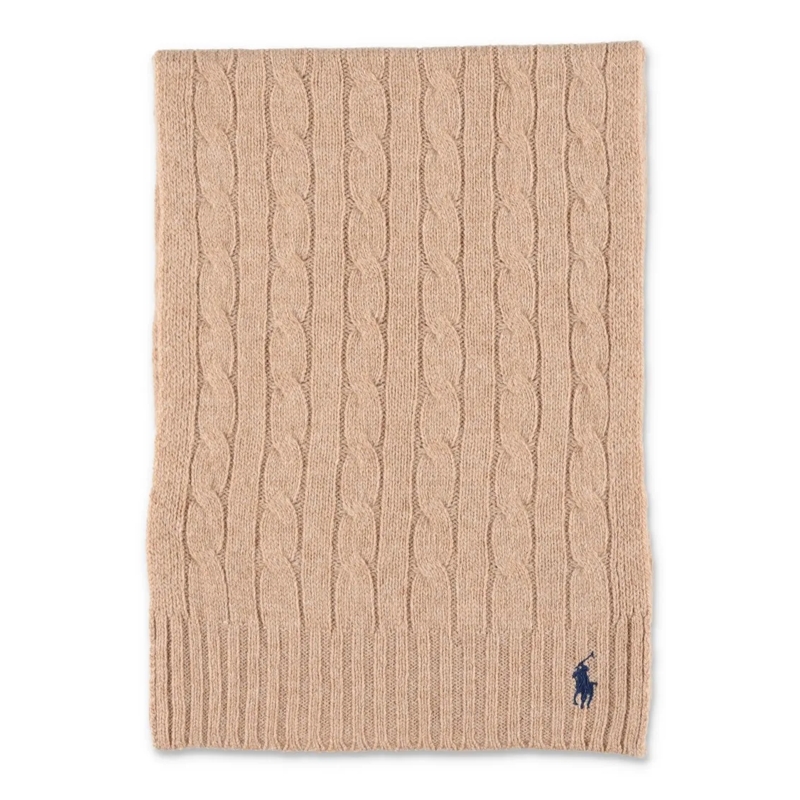 Polo Ralph Lauren Lichtgewicht Sjaal Polo Cable Wool-Cashmere Scarf Neutrals