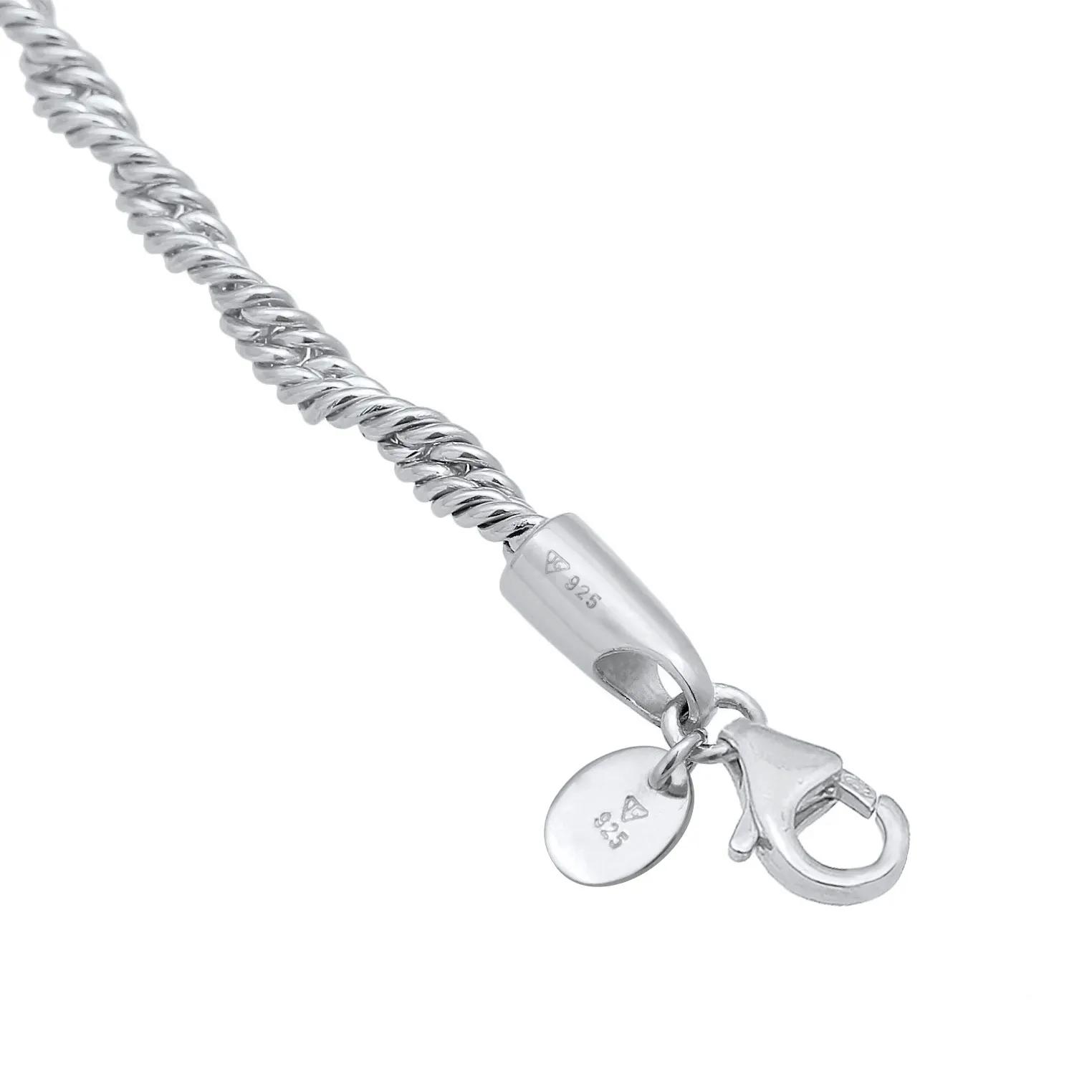 Thumbnail - Elli Halskette - Halskette Trendige Kordelkette Gedreht Bold Look 9 - Gr. unisize - in Silber - für Damen