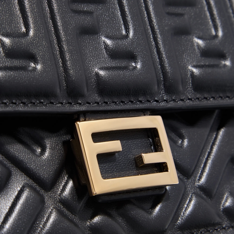 Fendi Baguette Bag Wallet On Chain Baguette Nero / Oro Soft(Image 6)
