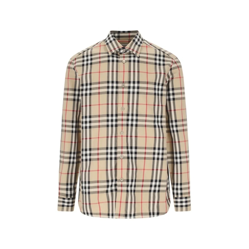 Burberry Overhemd "Check" Shirt With Pocket – Beige Neutrals