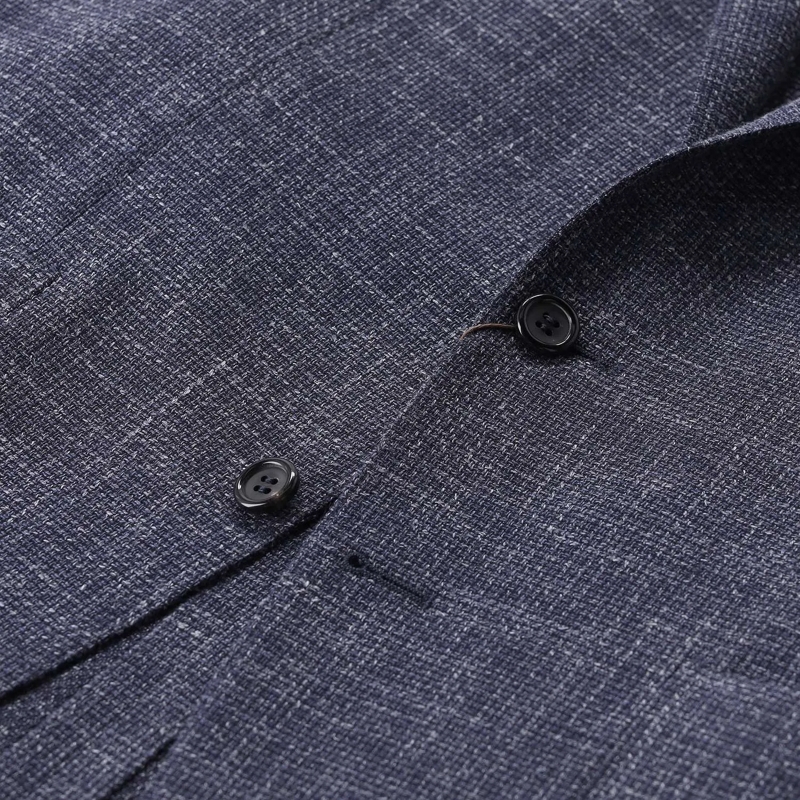 Canali Colbert Sakko aus Wollmix blau(Image 4)