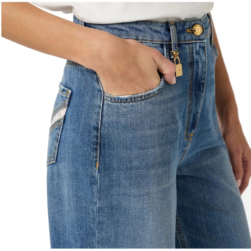 Elisabetta Franchi Jeans mit geradem Bein Elisabetta Franchi Women's Jeans Trousers Jeans Bl blau(Image 4)