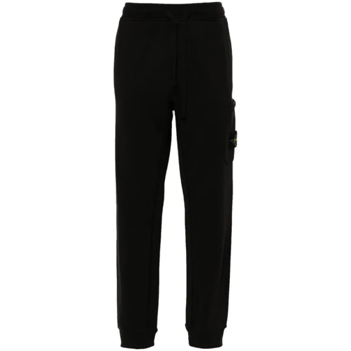 Stone Island Black Mid-Rise Pants Black 