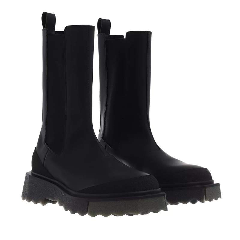 Off-White Chelsea Boots Calf Sponge Chelsea Boot   Black Military