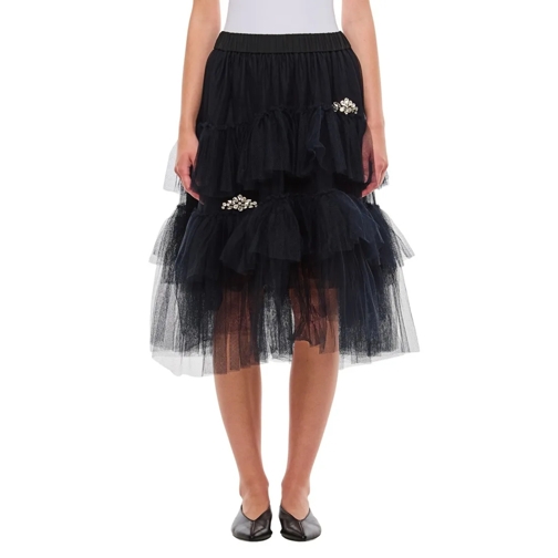 Simone Rocha Elasticated Classic Tutu Skirt Black Gonne midi