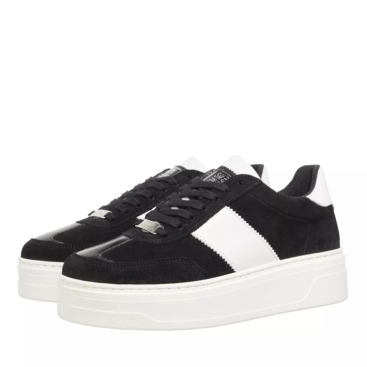 Steve Madden Moxy Black Off White Platform Sneaker