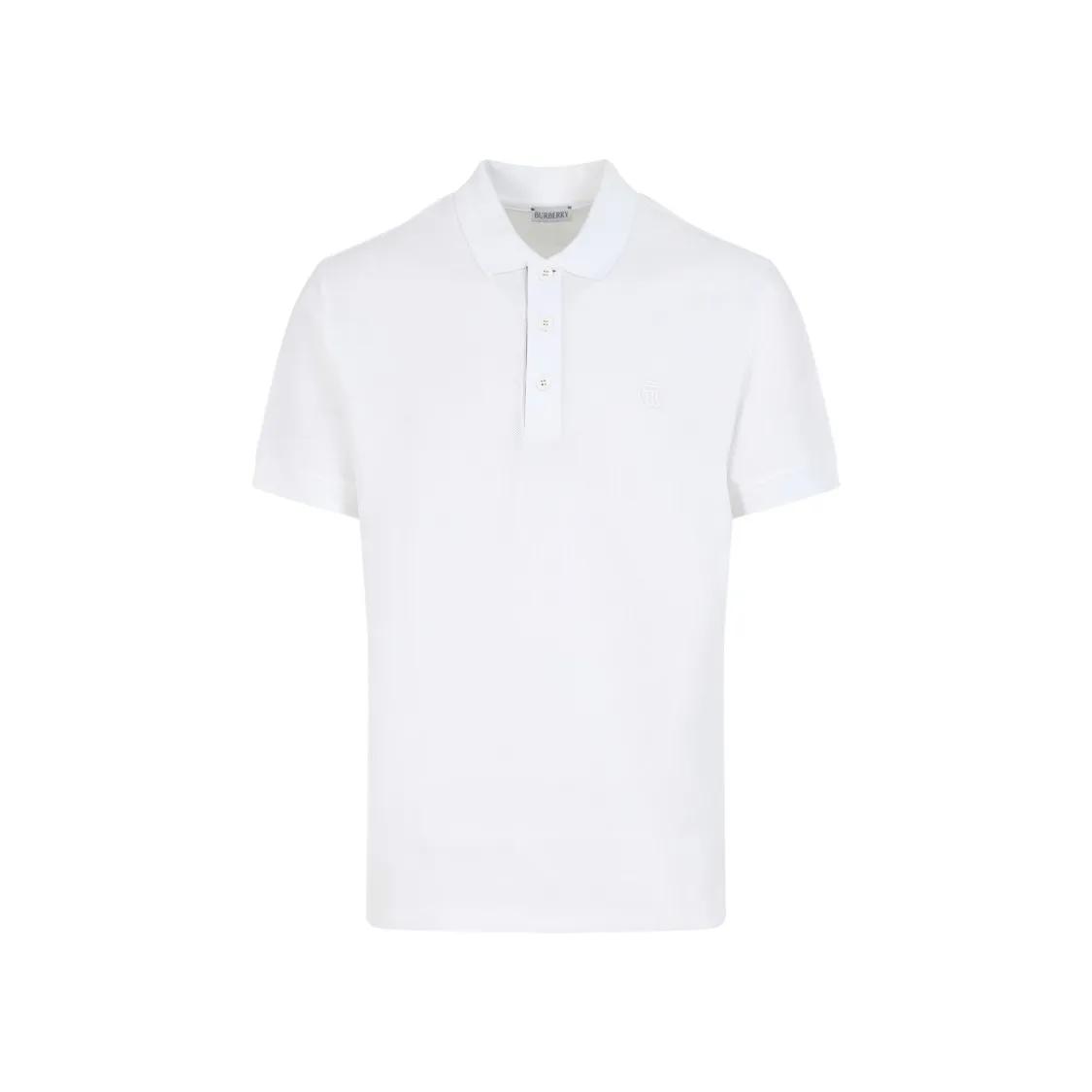 Burberry - White Cotton Eddie Polo - Größe XL - weiß