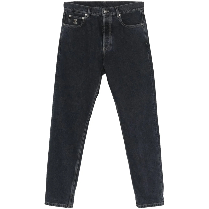 Brunello Cucinelli Jeans mit geradem Bein Jeans Grey grau