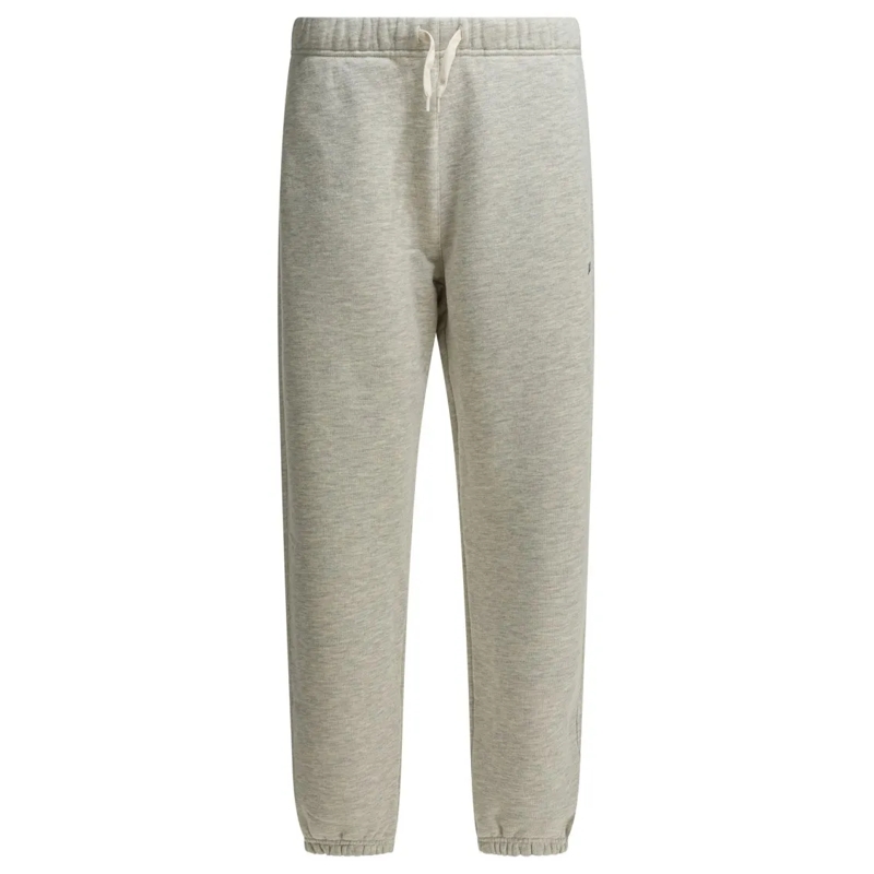 Autry International Pantalon de jogging Relaxed Fit Heathered Grey Trousers With Adjustabl Grey