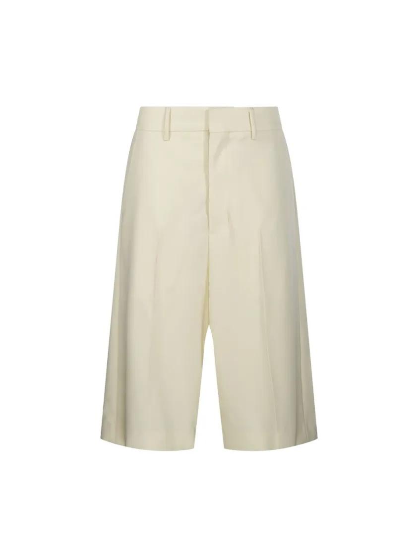 Thumbnail - AMI Paris - Tailored Wide Bermuda Shorts - Größe 36 - beige