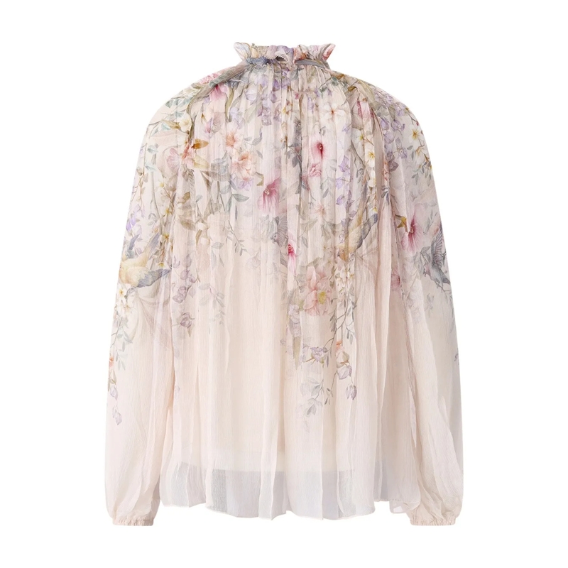 Zimmermann Bluse Top Rebellion Billow Blouse Neutrals(Image 5)