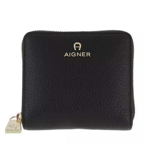 AIGNER Ivy Black Portemonnaie mit Zip-Around-Reißverschluss