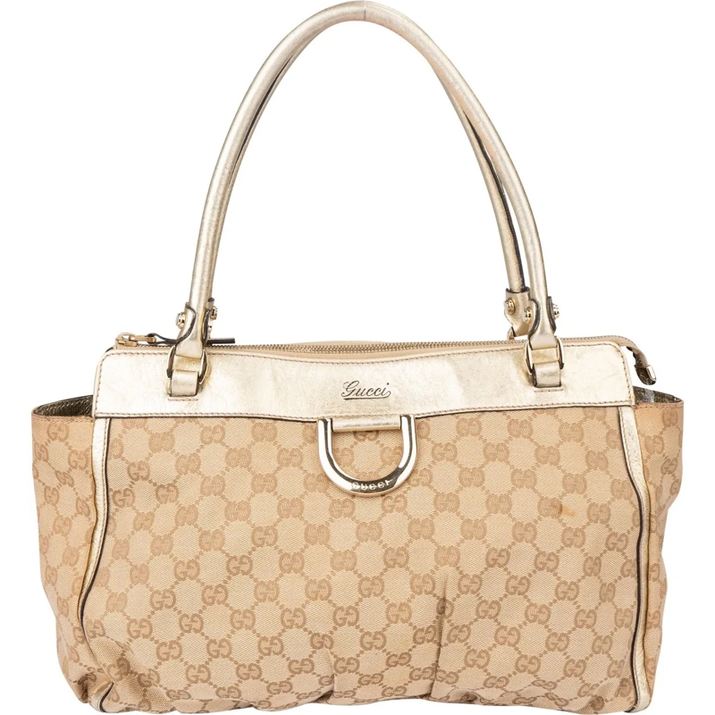Gucci Schultertasche Gucci GG Monogram Abbey Handbag braun