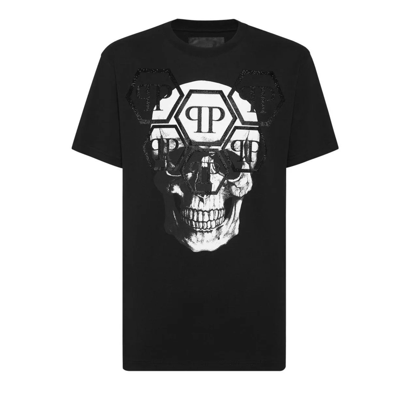 Philipp Plein T-Shirt T-Shirt Skull Mit Schmucksteinen schwarz