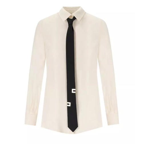 Elisabetta Franchi  Butter Shirt With Tie Neutrals