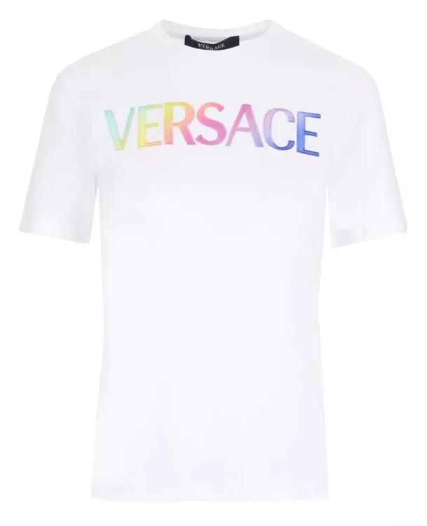 Versace White Cotton Logo T-Shirt White | fashionette