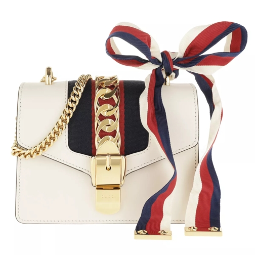Gucci Sylvie Mini Chain Bag Leather White Crossbody Bag