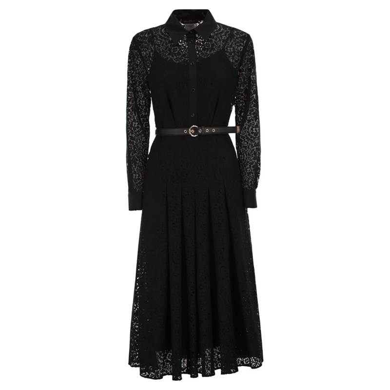 Max Mara Midi-jurk Mstricordo - Lace Shirt Dress Black