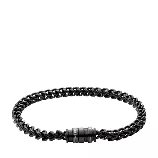 Diesel Stainless Steel Chain-Link Bracelet Black Armband