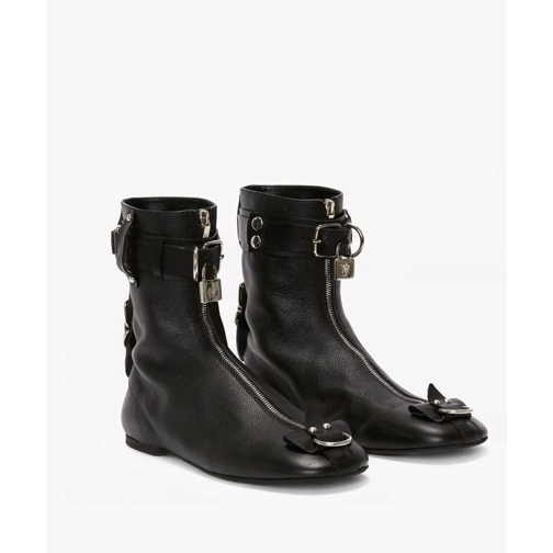 J.W.Anderson JW ANDERSON Schwarze Lederbooties mit Schnallen mehrfarbig Enkellaars