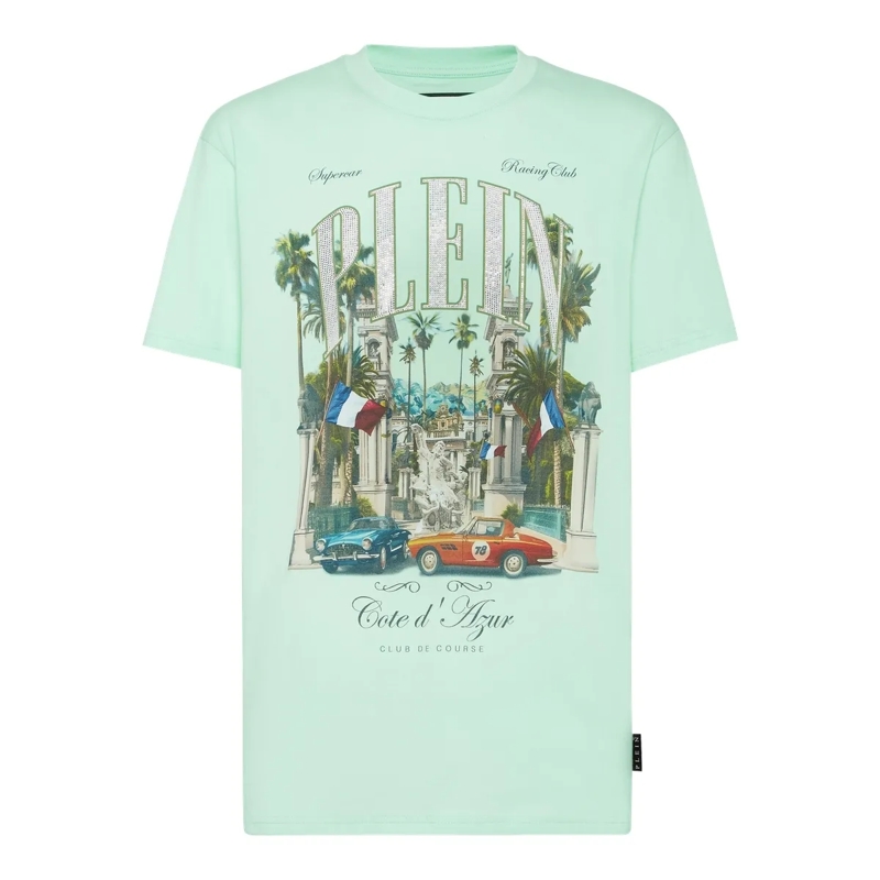 Philipp Plein T-Shirt T-Shirt Mit Schmucksteinen grün