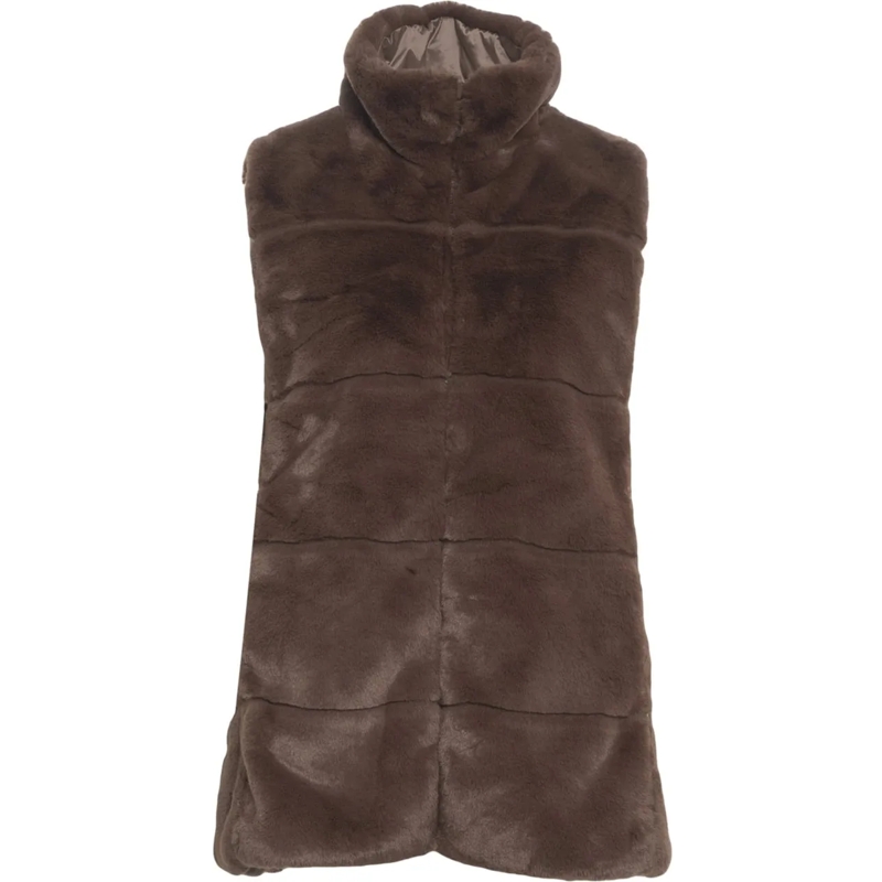 Save the Duck  Faux fur gilet 'FURY' braun