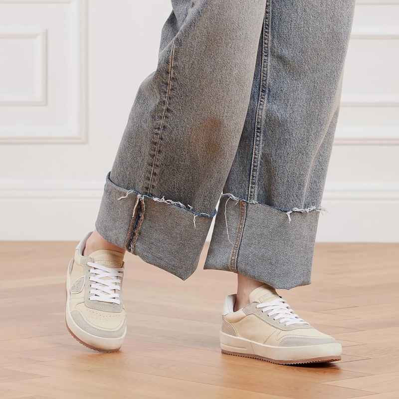 Philippe Model Low-Top-Sneaker Nice Low Woman West Mixage_Lait(Image 2)