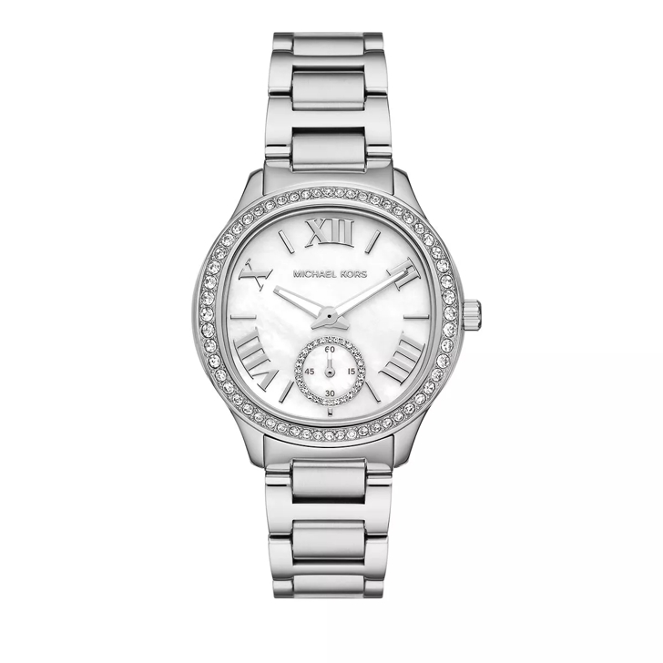 Michael kors all hot sale stainless steel watch