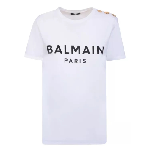 Balmain White Organic Cotton T-Shirt White 