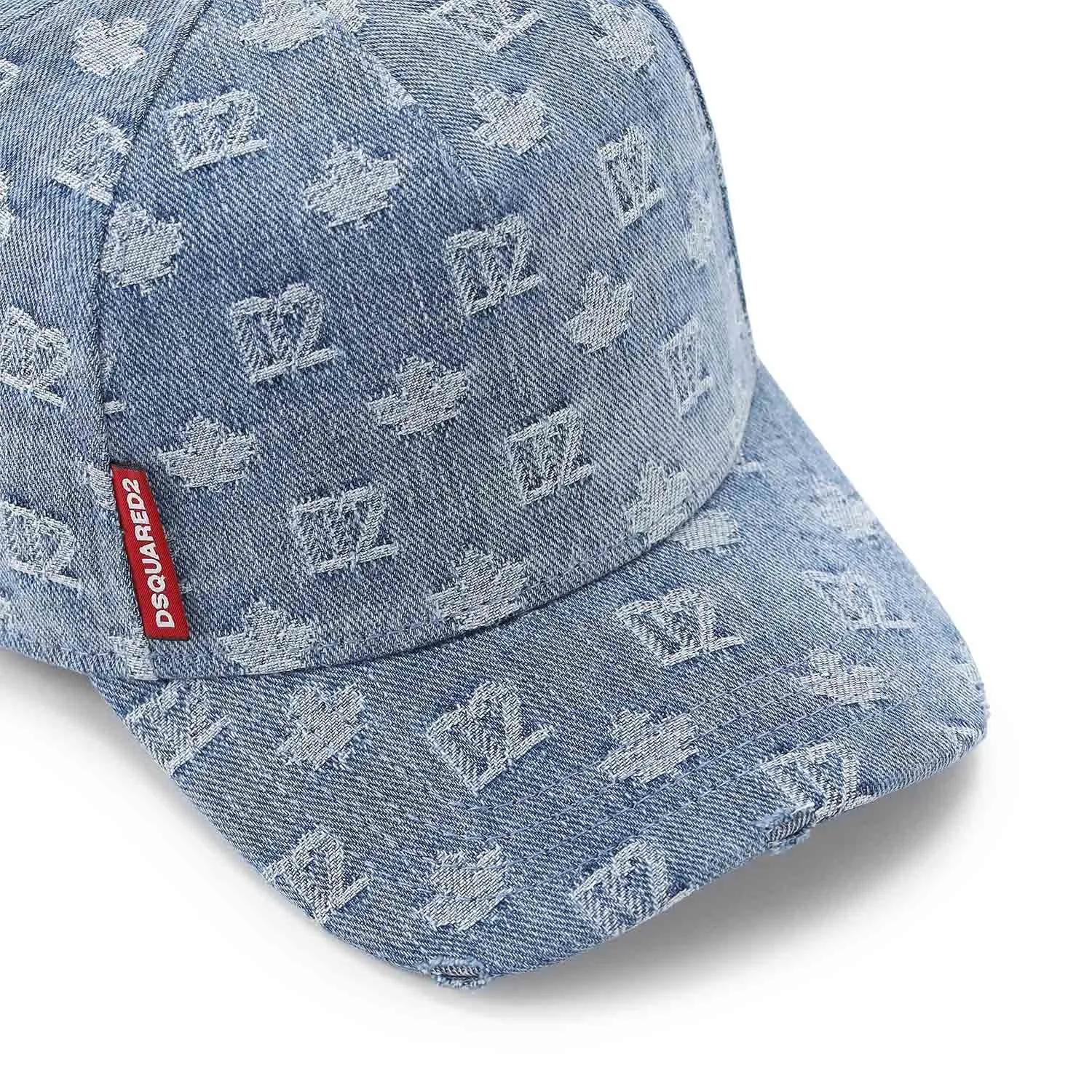 Thumbnail - Dsquared2 Caps & Mützen - Cap mit Allover-Logo - Gr. ONE SIZE - in Blau - für Damen