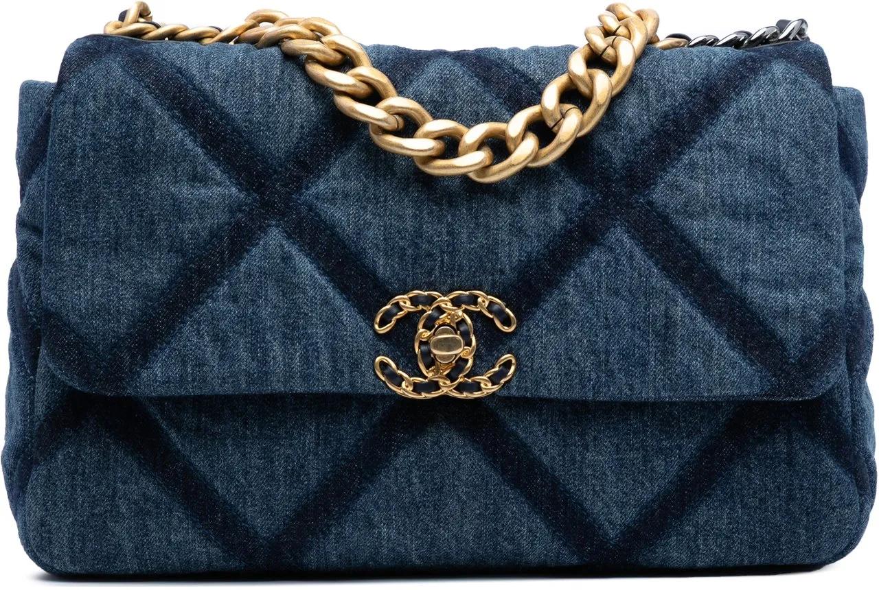 Chanel Hobo Bags - Large Denim 19 Flap - Gr. unisize - in Blau - für Damen