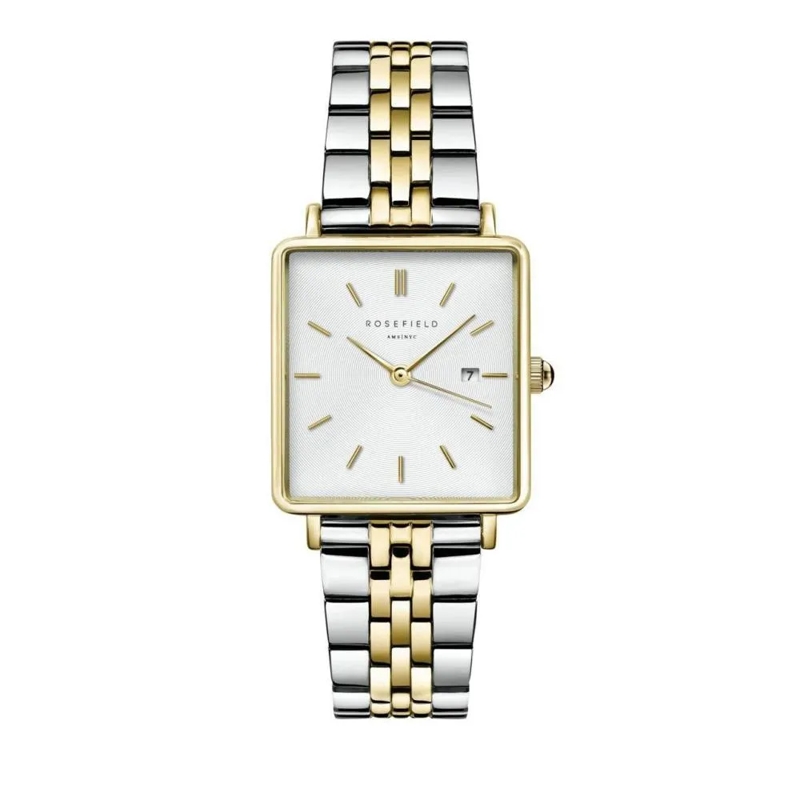 Rosefield Quarzuhr Damenuhr Boxy gold