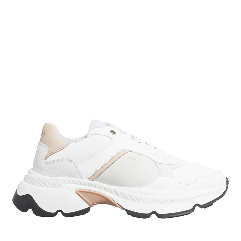 Nubikk Low-Top-Sneaker Ross Jaden  White Leather Taupe
