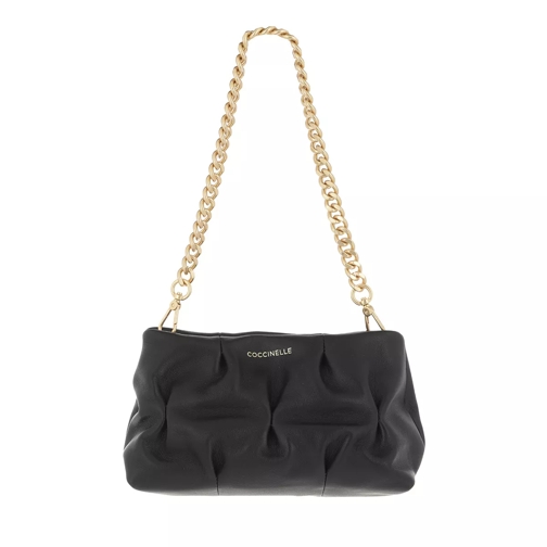 Coccinelle Ophelie Goodie Handbag Smooth Calf Leather Soft  Noir Crossbody Bag