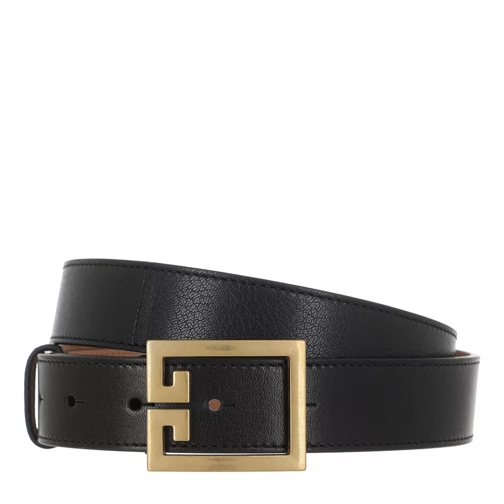 Givenchy GV3 Logo Buckle Belt Leather Black Cintura in pelle